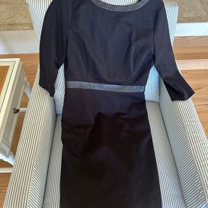 Classiques Entier Black Sheath Dress with Crew Neck